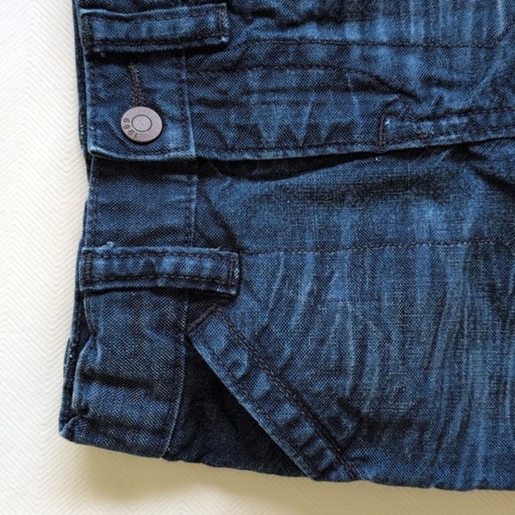 babyGap 1969 dark wash cotton denim jeans shorts 12-18 months baby boy - Picture 2 of 7